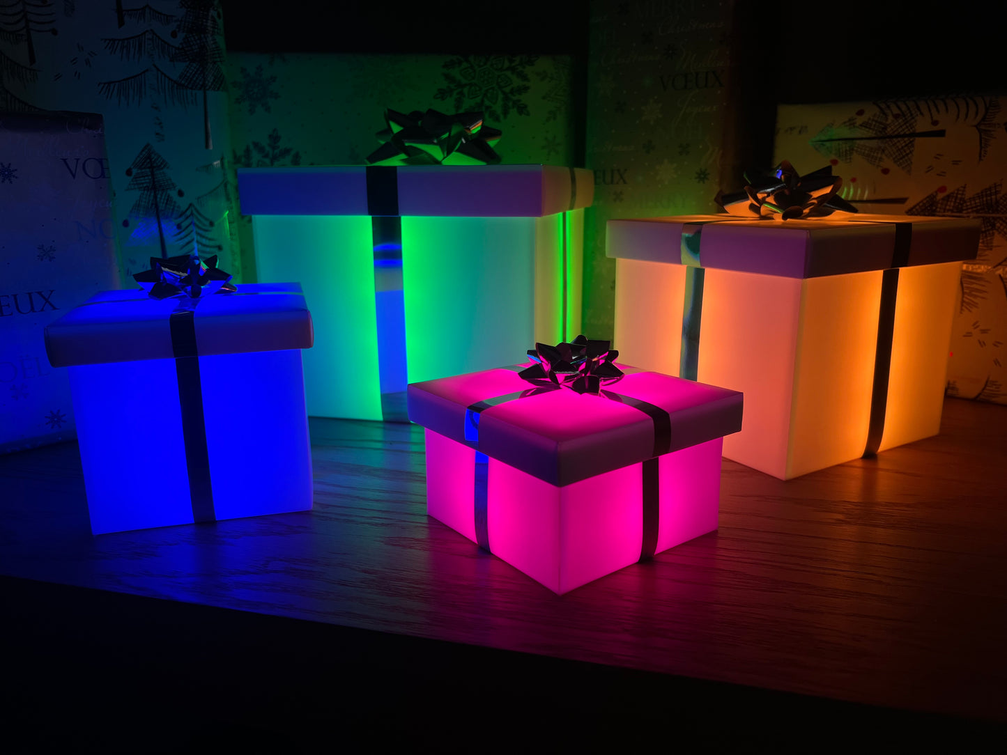 Boîtes lumineuses carismo avec plusieurs couleurs