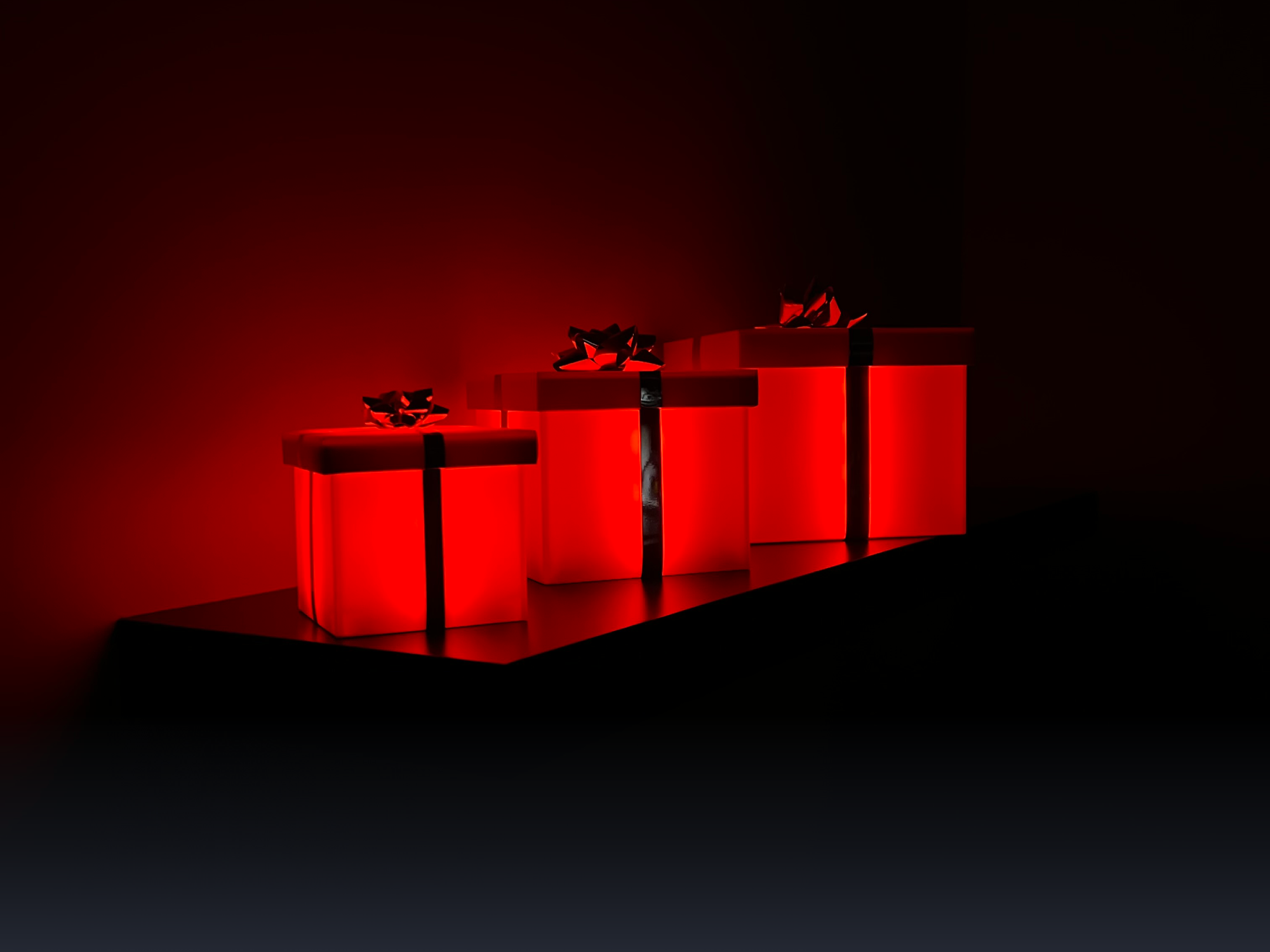Boîtes lumineuses carismo en rouge